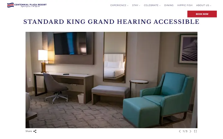 Captured rooms page of Grand Centennial Hotel