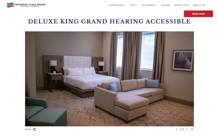 Captured rooms page of Grand Centennial Hotel