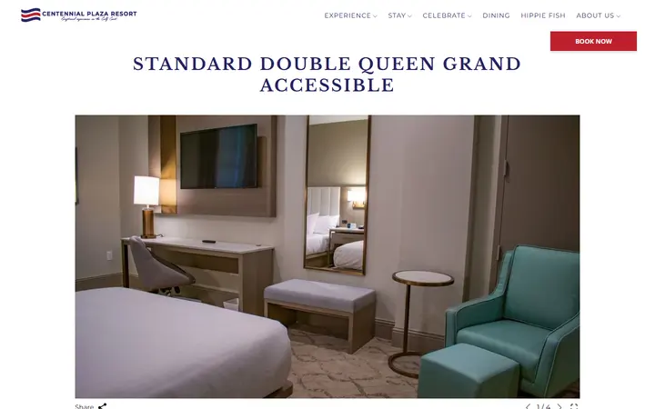 Captured rooms page of Grand Centennial Hotel