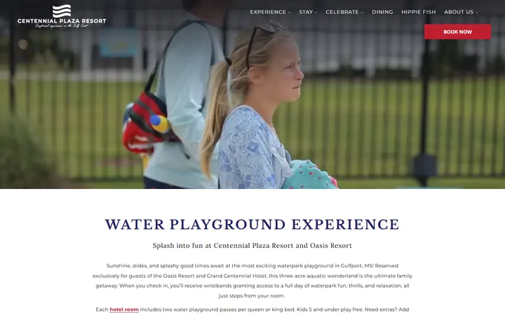 Captured wellness page of Grand Centennial Hotel