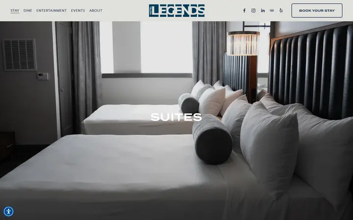 Captured rooms page of Hotel Legends