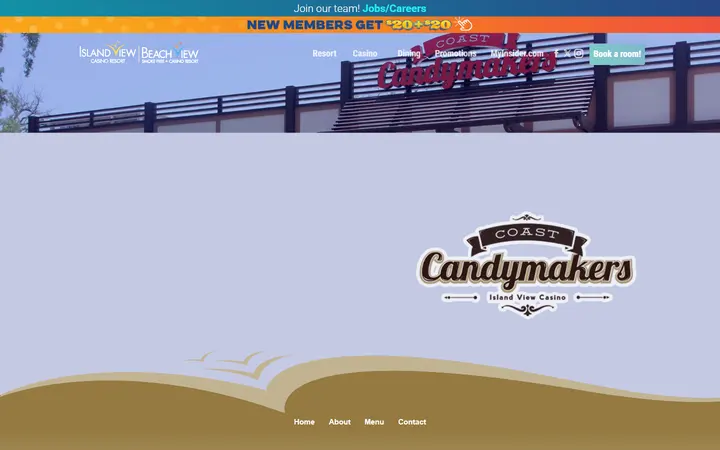 Captured dining page of Island View / Beach View Casino Resort